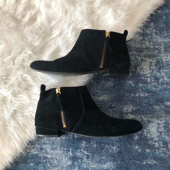 nine west black suede ankle boots